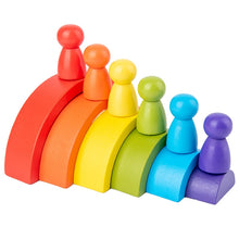 Load image into Gallery viewer, Rainbow Building Blocks