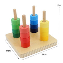 Load image into Gallery viewer, Colorful Discs on Horizontal Vertical Dowel Sets

